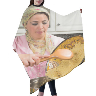 Personality  Steaming Couscous In A Modern Kitchen Hair Cutting Cape
