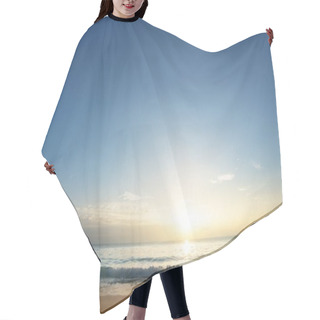 Personality  Sunset On Seychelles Beach Hair Cutting Cape