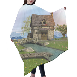 Personality  Fairytale Water Mill With Its Natural Surroundings  Hair Cutting Cape