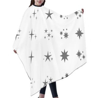 Personality  Set Of Stars Sparkles, Flat Design Hair Cutting Cape
