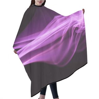 Personality  Purple Colorful Flowing Smoke On Black Background Hair Cutting Cape