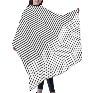 Personality  Interlace, Interlocking Lines. Curve, Flex Intersecting Lines Gr Hair Cutting Cape
