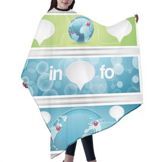 Personality  World Globe, Network Icon. Hair Cutting Cape