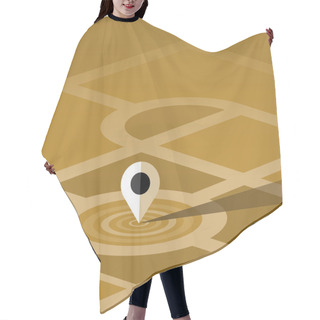 Personality  Map Pin Pointer Hair Cutting Cape