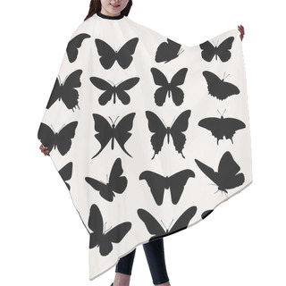 Personality  Vector Silhouettes Of Butterfly  Hair Cutting Cape