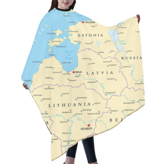 Personality  Baltic Countries Political Map Hair Cutting Cape
