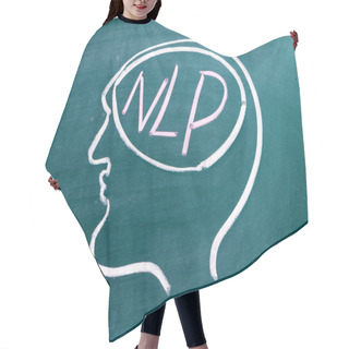 Personality  Drawing On A Blackboard Of A Human Head Hair Cutting Cape