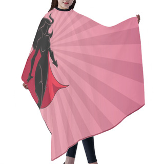 Personality  Superheroine Flying Ray Light Silhouette Hair Cutting Cape