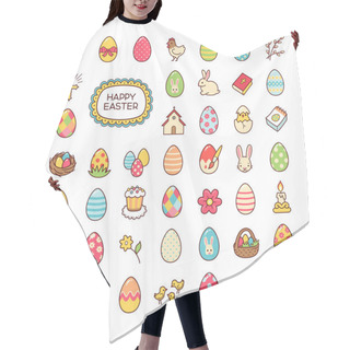 Personality  Set Of Easter Symbols Hair Cutting Cape