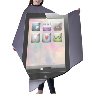 Personality  Tablet Computer - Mobile Phone, Vector. Hair Cutting Cape