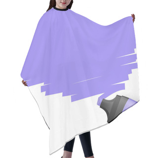 Personality  Purple Colored Highlighter With Marking On Top Side Hair Cutting Cape