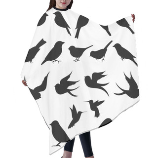 Personality  Vector Collection Of Bird Silhouettes Hair Cutting Cape
