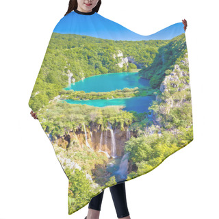 Personality  Beautiful Falling Lakes Of Plitvice National Park Hair Cutting Cape