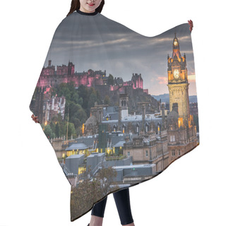 Personality  Edinburgh Castle And Cityscape Hair Cutting Cape