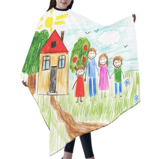 Personality  Kids Drawing Hair Cutting Cape