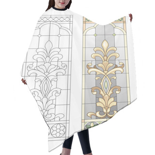 Personality  Stained Glass Panel Hair Cutting Cape