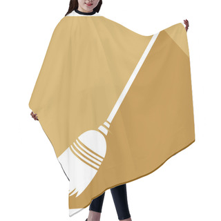 Personality  Broom Flat Icon Hair Cutting Cape