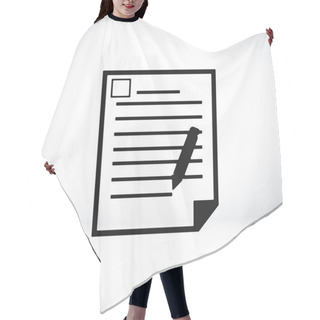 Personality  Document Paper Icon Hair Cutting Cape