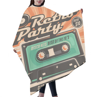 Personality  Retro Party Poster Design Hair Cutting Cape
