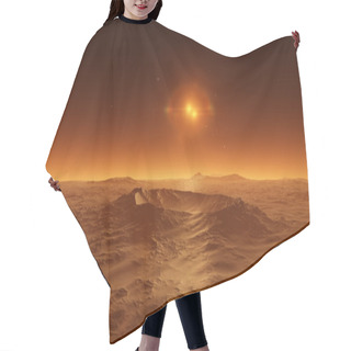 Personality  Mars  Scientific Illustration -  Planetary Landscape Hair Cutting Cape