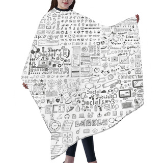Personality  Hand Drawn  Business Elements Hair Cutting Cape