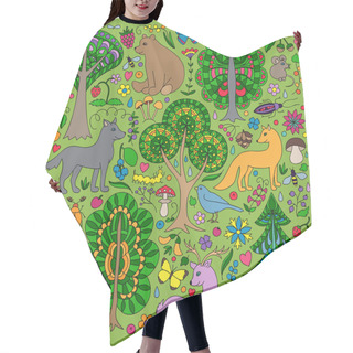 Personality  Wonderland Fun Forest Hair Cutting Cape