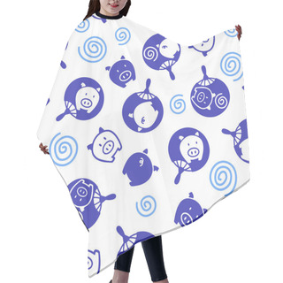 Personality  Japanese Fan Pattern Hair Cutting Cape