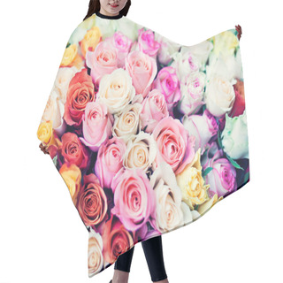 Personality  Vintage Bouquets Of Roses Hair Cutting Cape