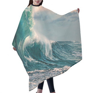 Personality  Huge Storm In The Ocean Hair Cutting Cape
