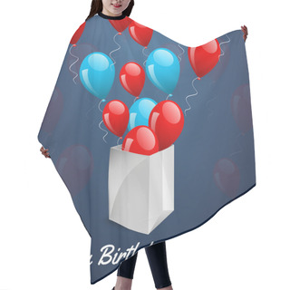 Personality  Balloons  Banner Vector Illustration   Hair Cutting Cape