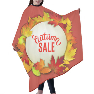 Personality  Round Frame With Autumn Leaves Hair Cutting Cape
