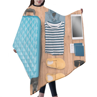 Personality  Ready For Travel Concept  Hair Cutting Cape