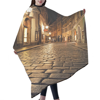 Personality  Narrow Alley With Lanterns In Prague At Night Hair Cutting Cape