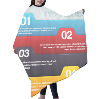 Personality  Banners With Numbers. Vector Illustration. Hair Cutting Cape