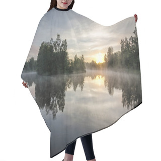 Personality  Summer Sunrise Over Swedish Lake Hair Cutting Cape