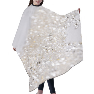 Personality  Silver Glitter Background Hair Cutting Cape