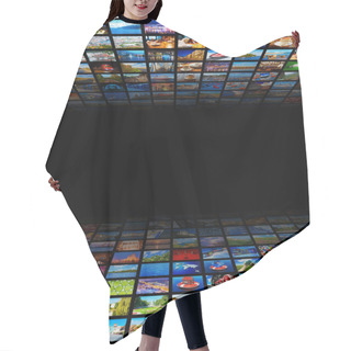 Personality  Abstract Multimedia Background Hair Cutting Cape