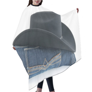 Personality  Cowboy Hat And Blue Jeans Hair Cutting Cape
