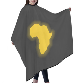 Personality  Africa Yellow Glowing Neon Icon Hair Cutting Cape