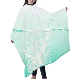 Personality  Transparent Pure Water With Stream And Bubbles On Green Background Hair Cutting Cape