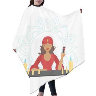 Personality  Fortune Teller Forecasting With Cards Hair Cutting Cape