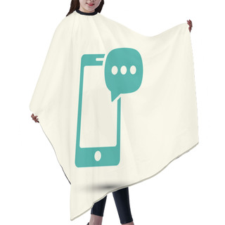 Personality  Phone Chat Icon Hair Cutting Cape