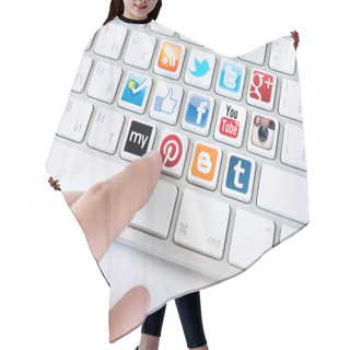 Personality  Social Media Communication Concept Hair Cutting Cape
