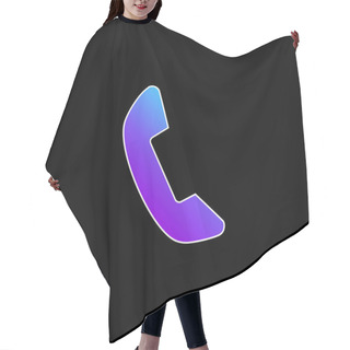 Personality  Black Telephone Auricular Blue Gradient Vector Icon Hair Cutting Cape