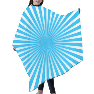 Personality  Colorful Blue Ray Sunburst Style Abstract Background Hair Cutting Cape