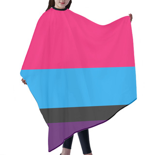 Personality  Rectangular Colorful Background With Pink And Blue Copy Space Hair Cutting Cape