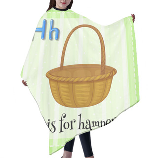 Personality  Flashcard Letter H Is For Hamper Hair Cutting Cape