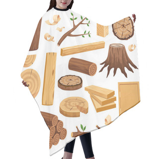Personality  Wood Industry Flat Set Hair Cutting Cape