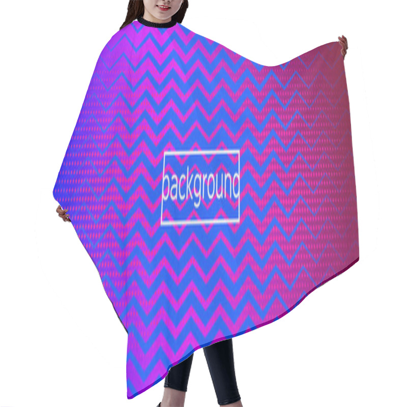 Personality  Colorful Geometric Background. Minimal Pattern. Spatial Shapes. Futuristic Gradient. Neon Rhombus Brochure. Abstract Poster. Blue Minimalism Concept. Pink Brochure. Web Zigzag Banner. Vector Template Hair Cutting Cape