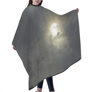 Personality  Night Sky With The Moon Hair Cutting Cape